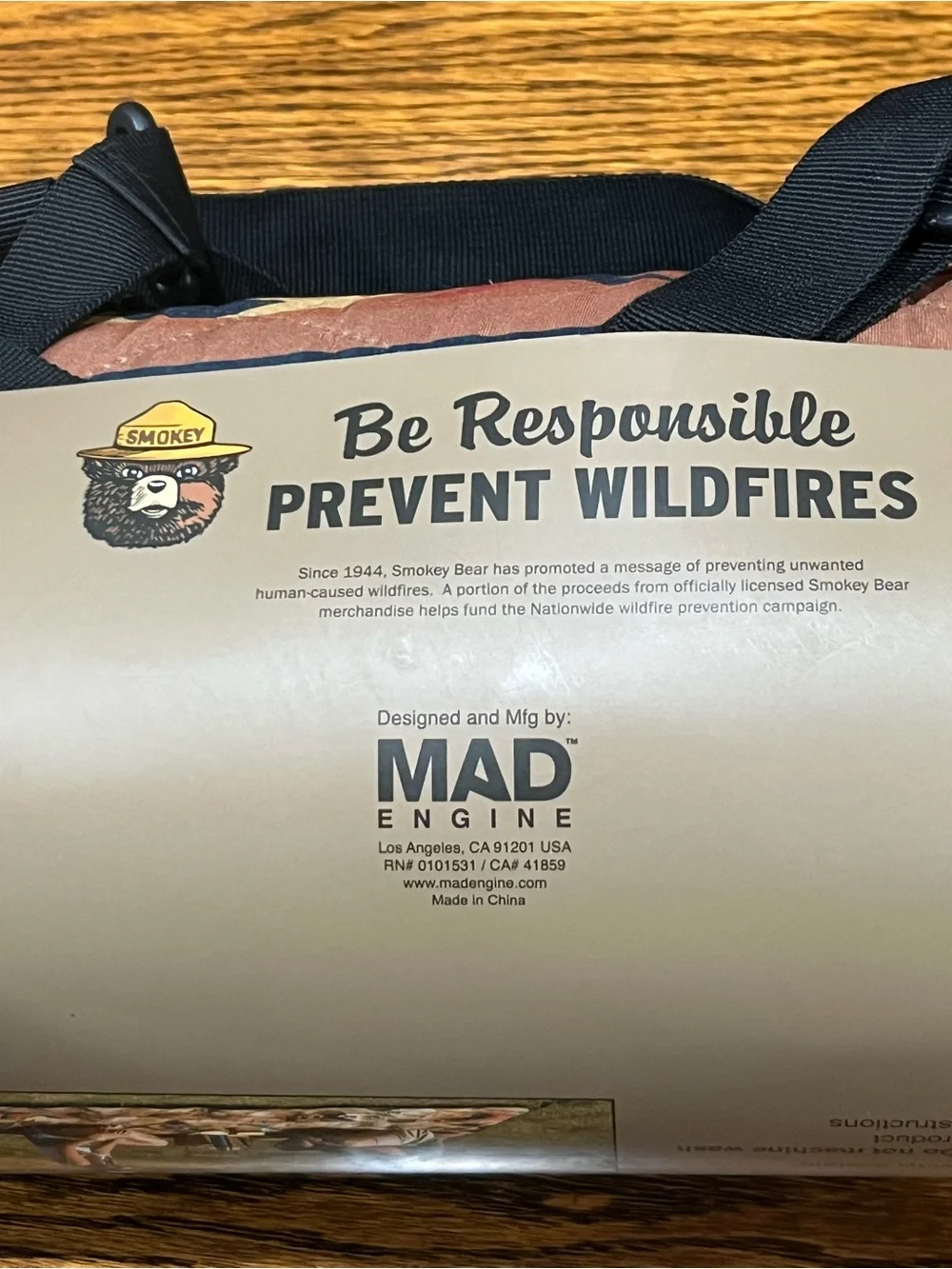 Smokey Bear Packable Picnic Blanket 70